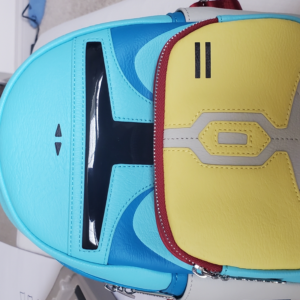 Colorful Backpack with Yellow and Blue Accents